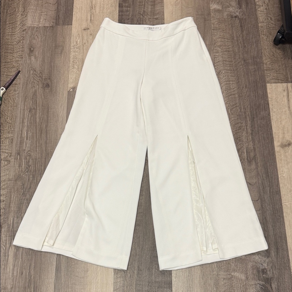 🌷🍁 Cream Wide-Leg Pants